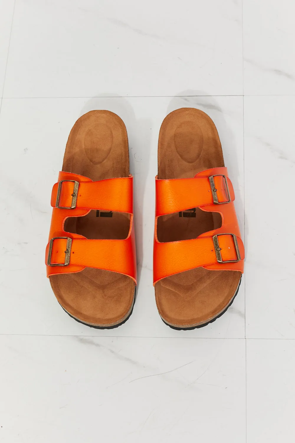 *APP EXCLUSIVE* Double Banded Slide Sandals in Orange