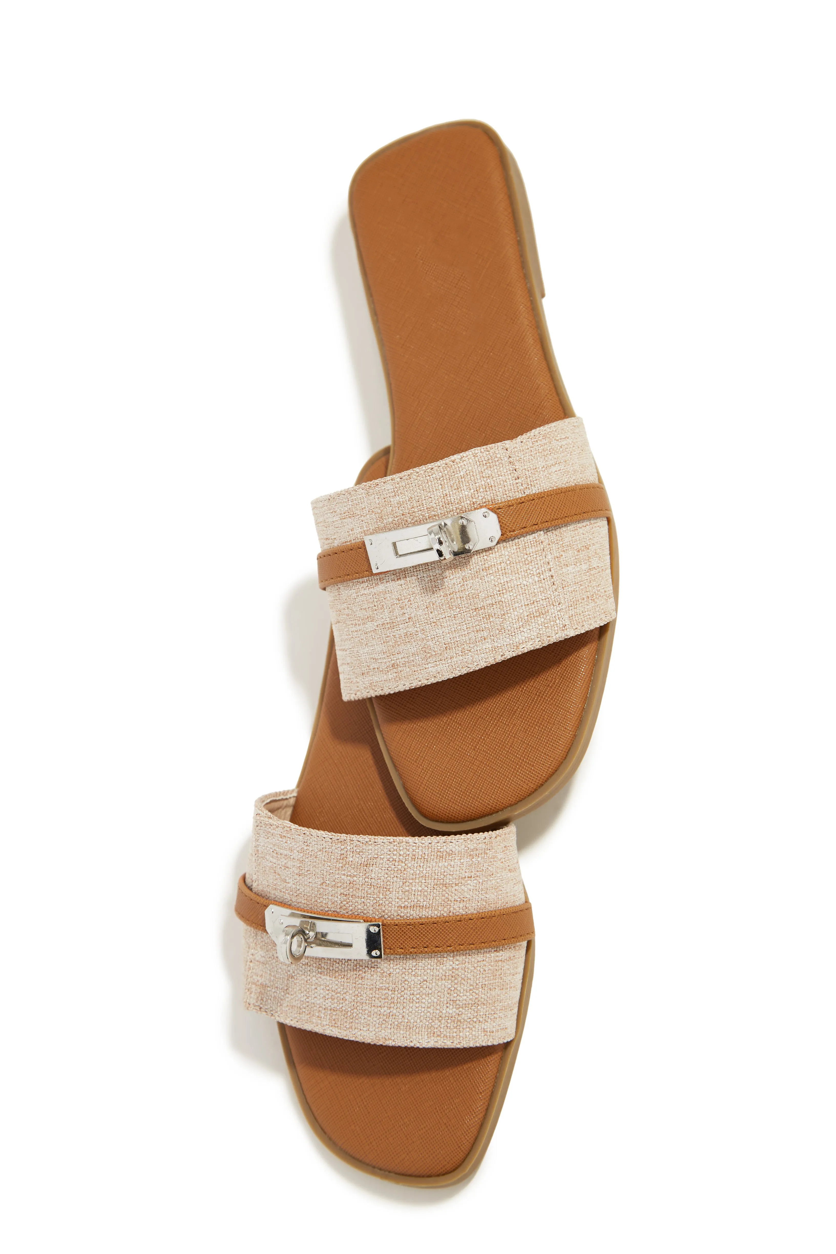 Bianca Slip On Sandals - Natural