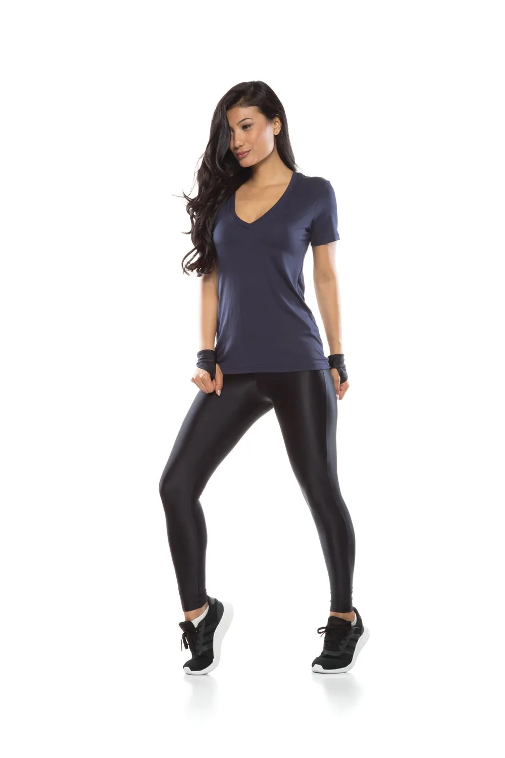 Black Karen High Waisted Shiny Legging