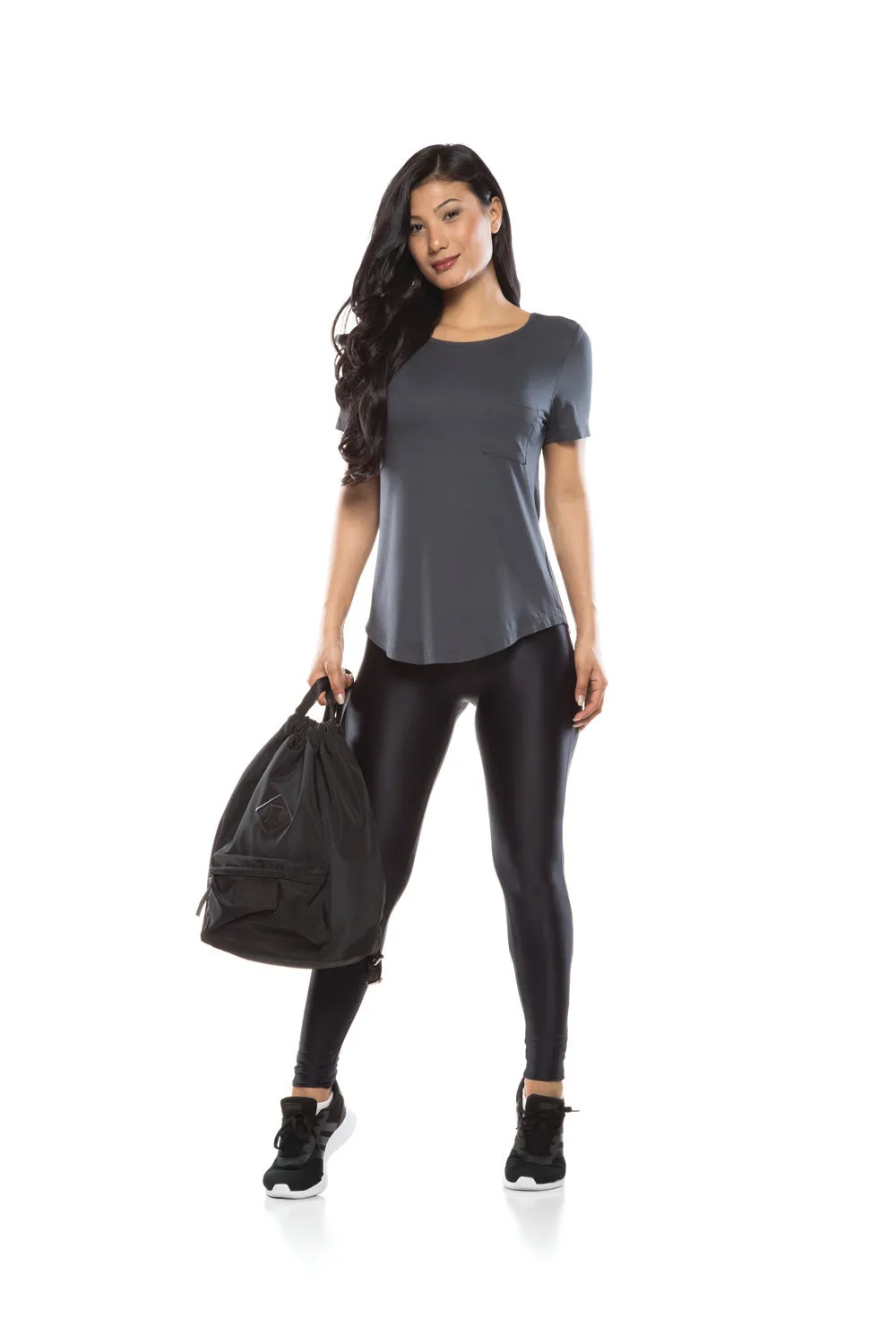 Black Karen High Waisted Shiny Legging