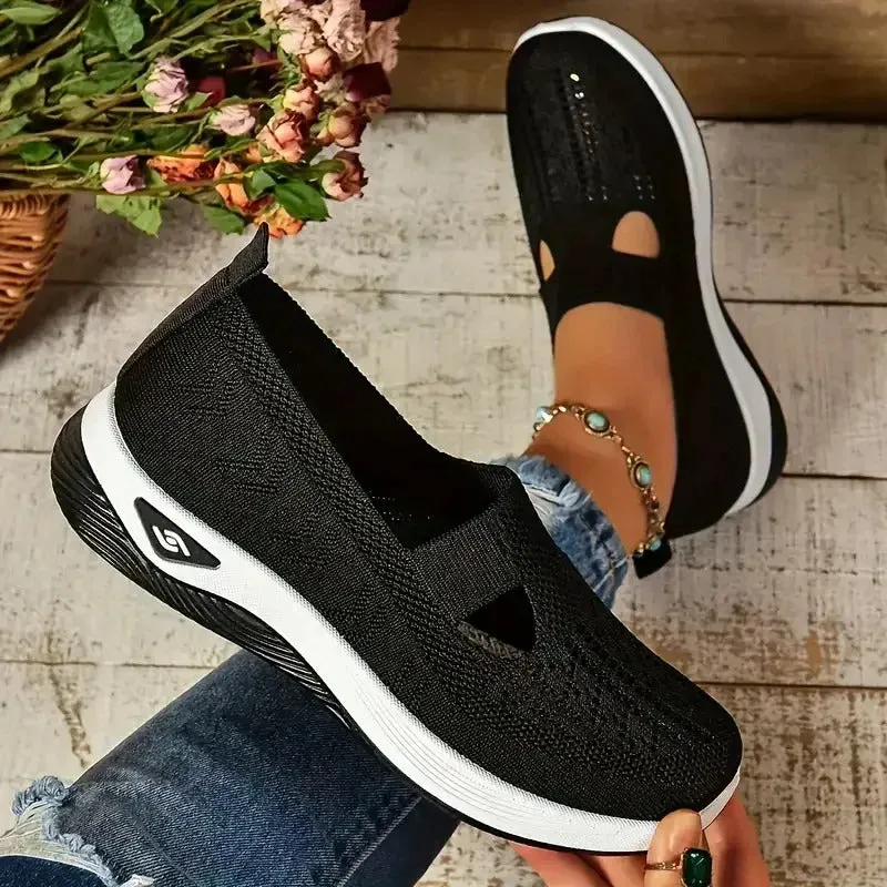 Breathable Hollow-Out Flats for Women