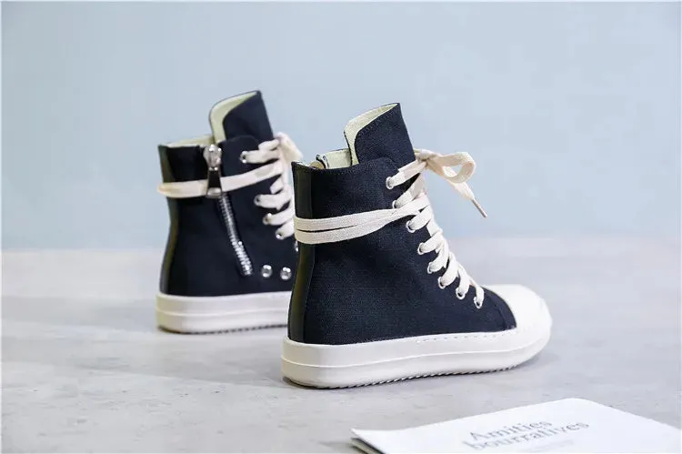 Canvas Ankle Lace Up Sneakers Boots