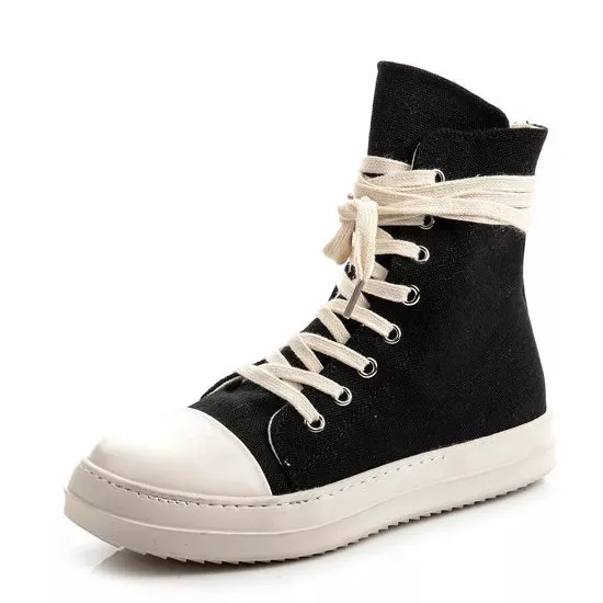 Canvas Ankle Lace Up Sneakers Boots