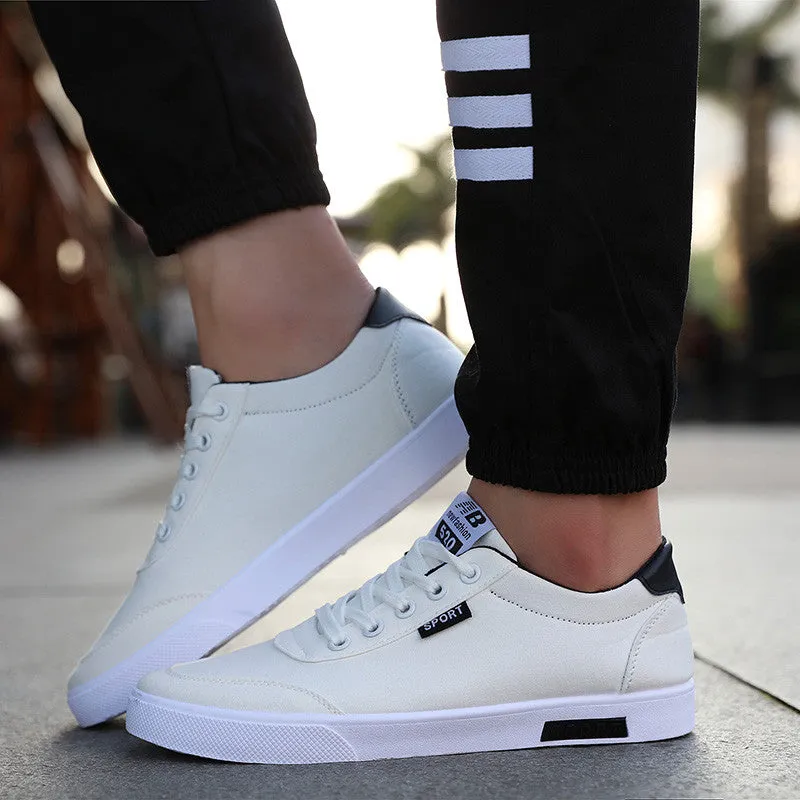 Casual British Style Autumn White Shoes For Men