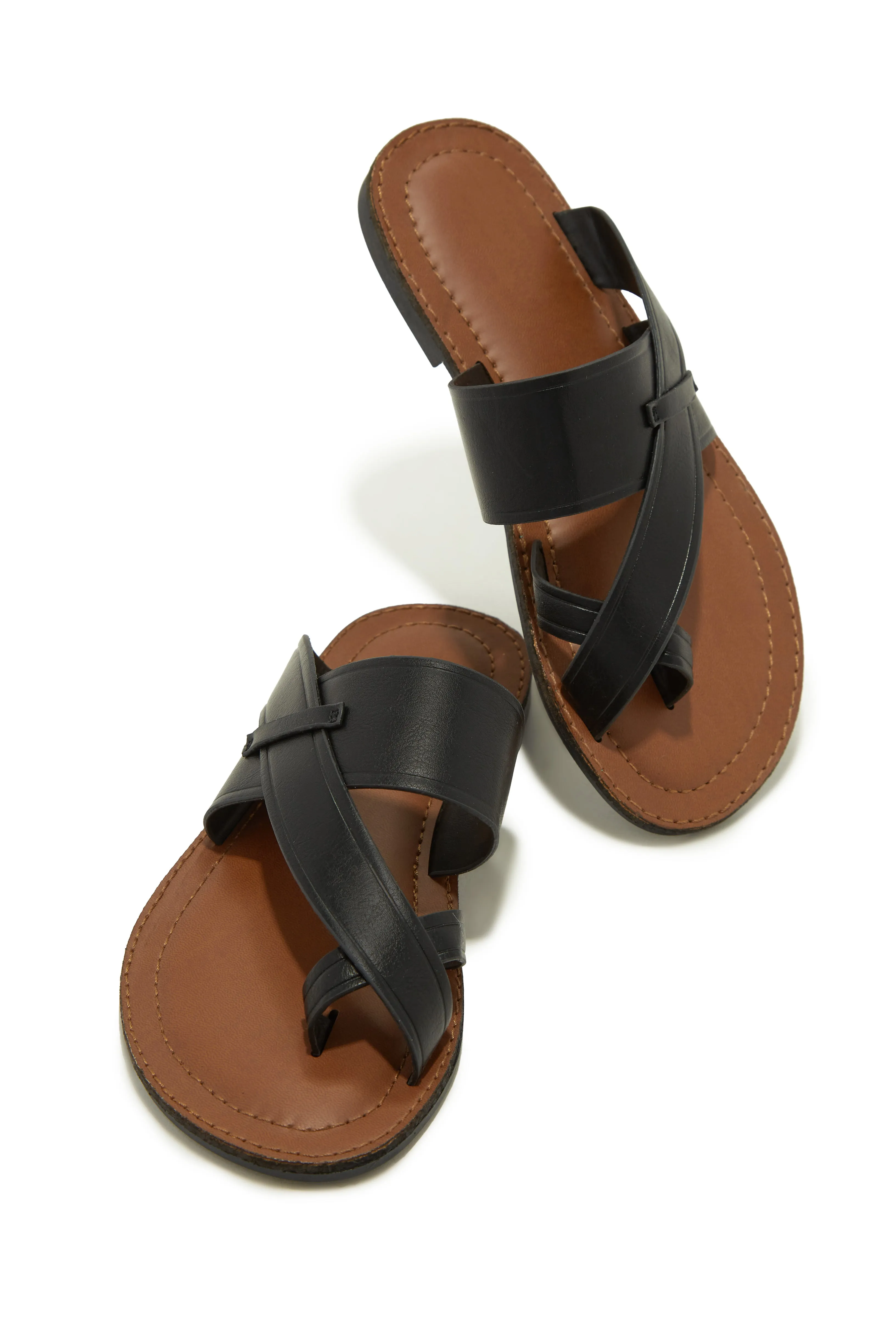 Endless Summer Flat Slip On Sandals - Tan