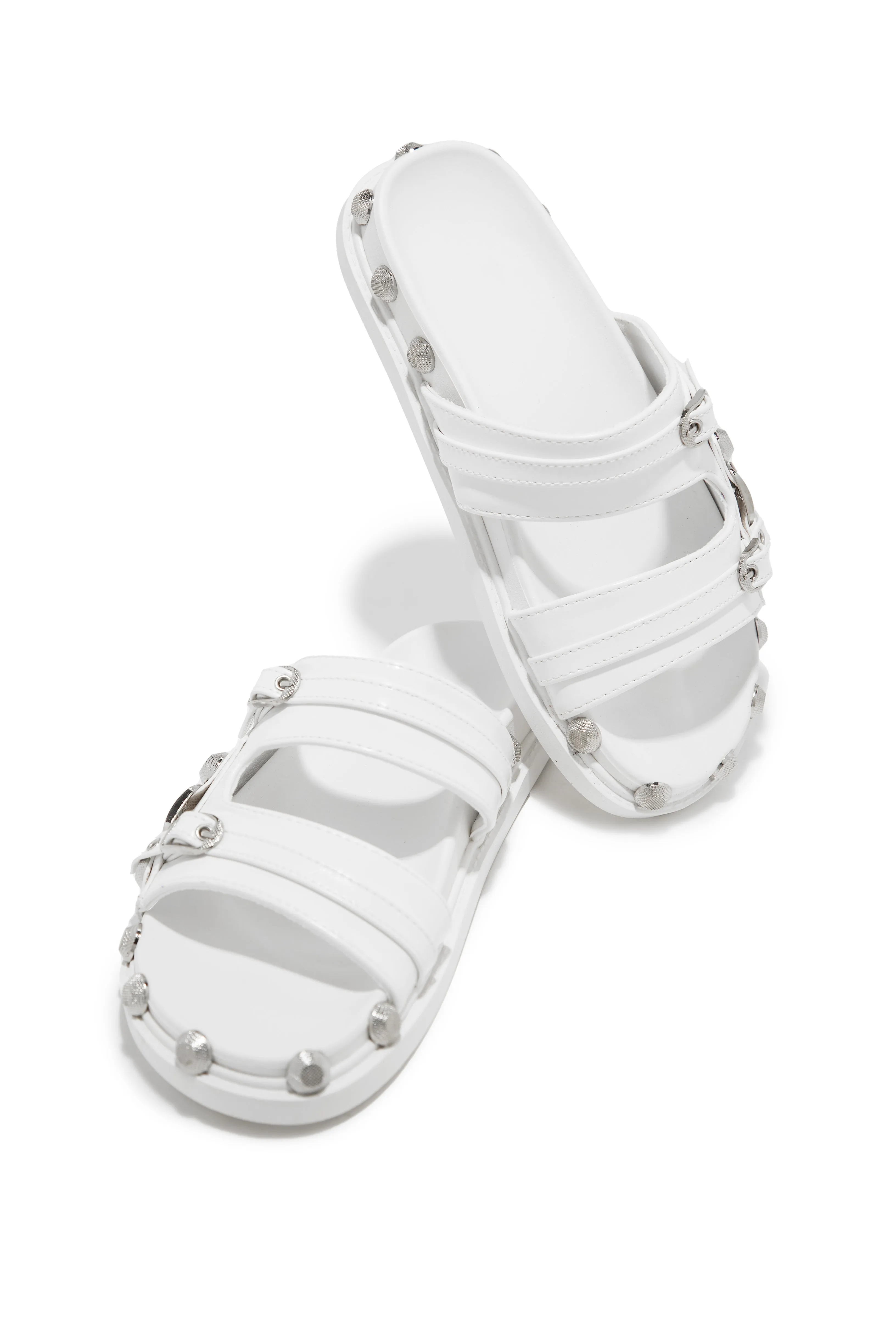 Erika Slip On Sandals - White