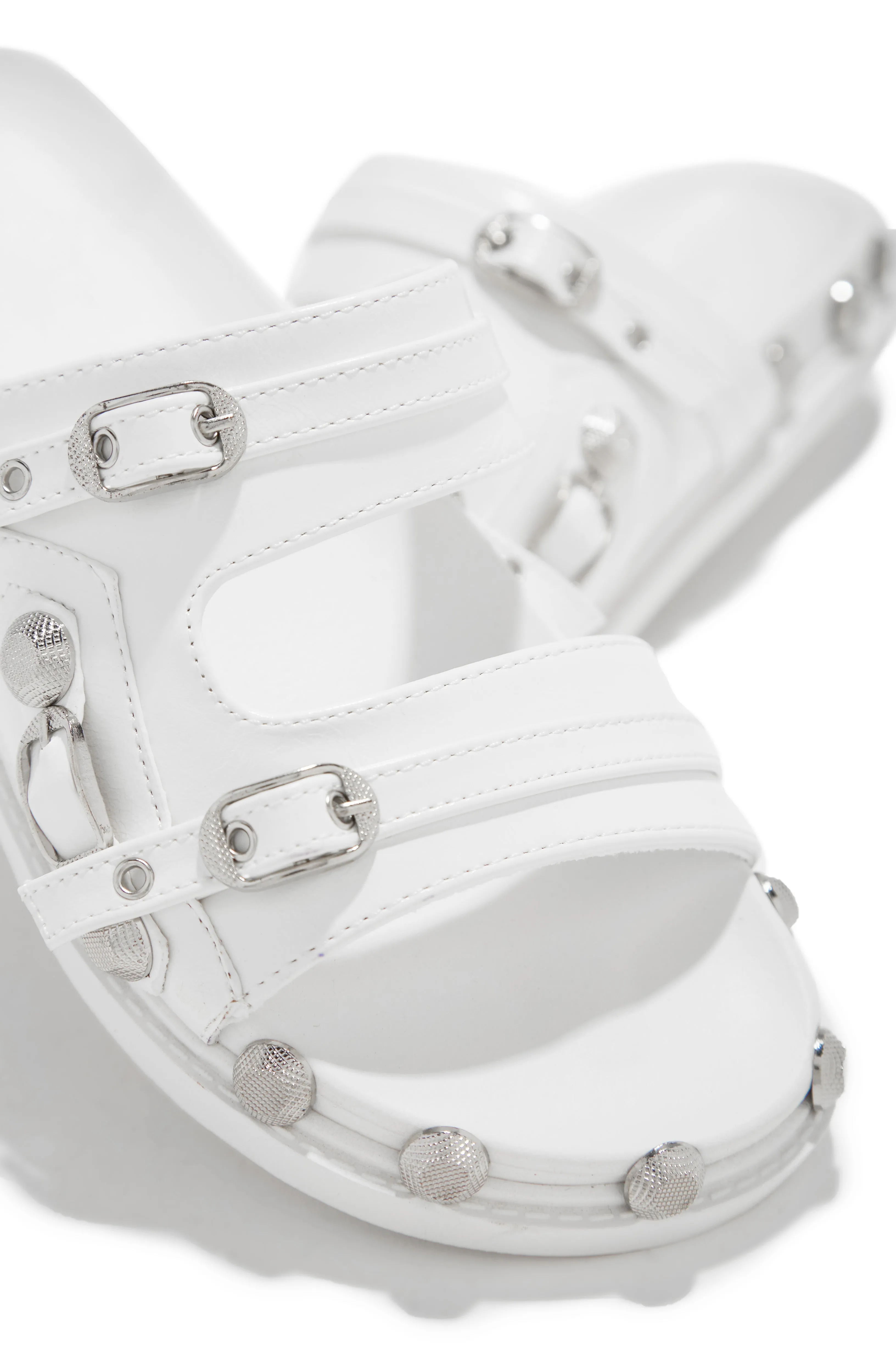 Erika Slip On Sandals - White