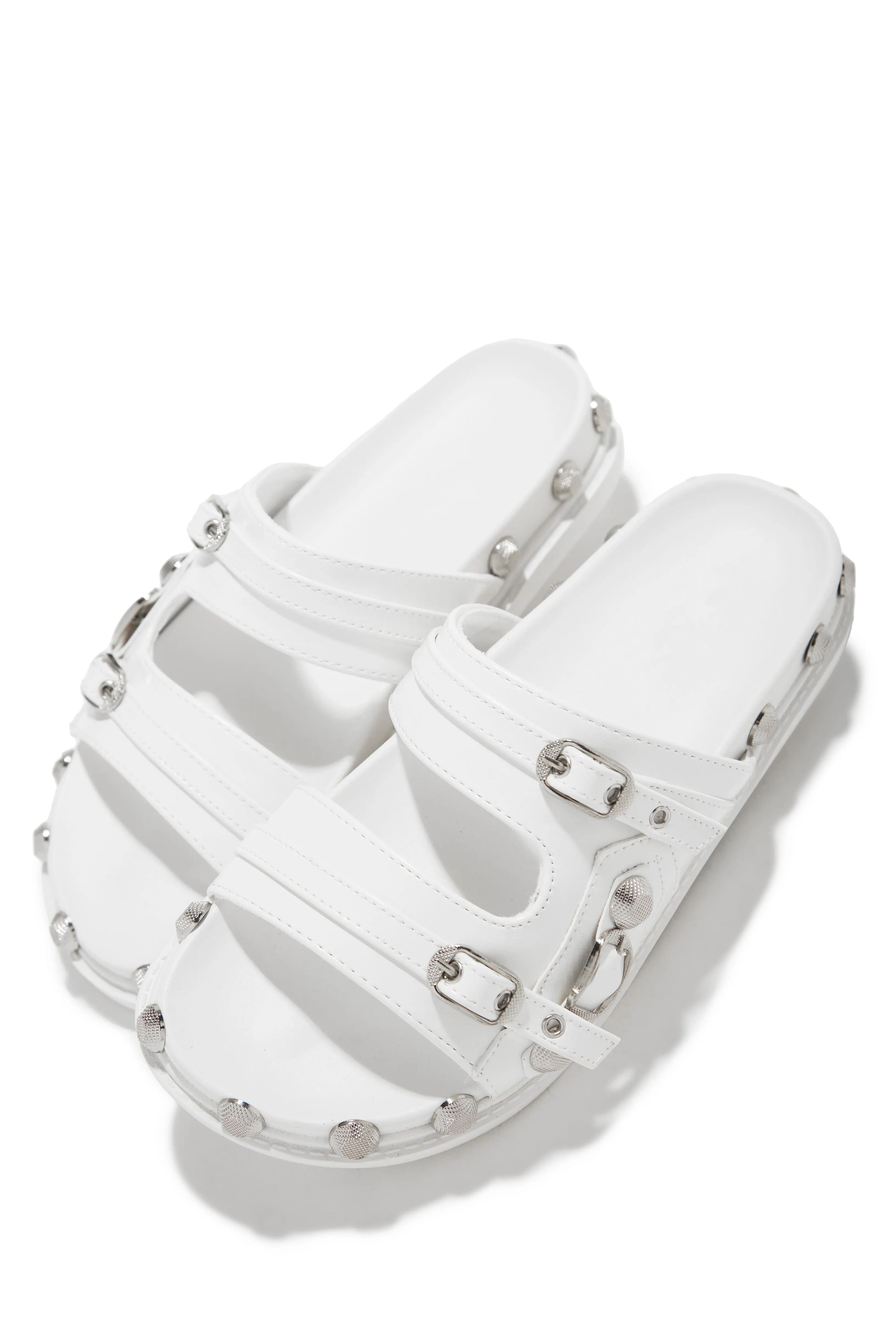 Erika Slip On Sandals - White