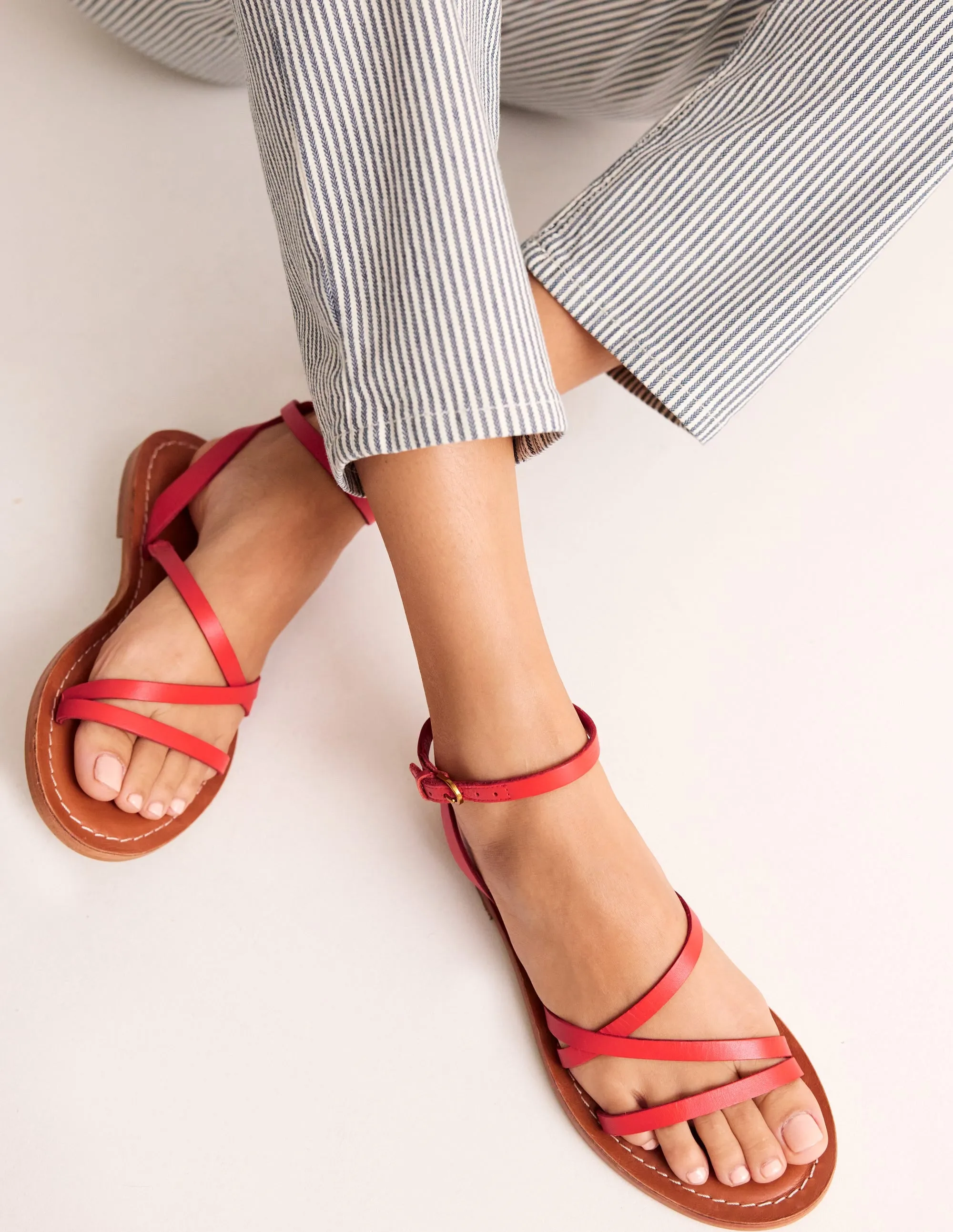 Everyday Flat Sandals-Post Box Red