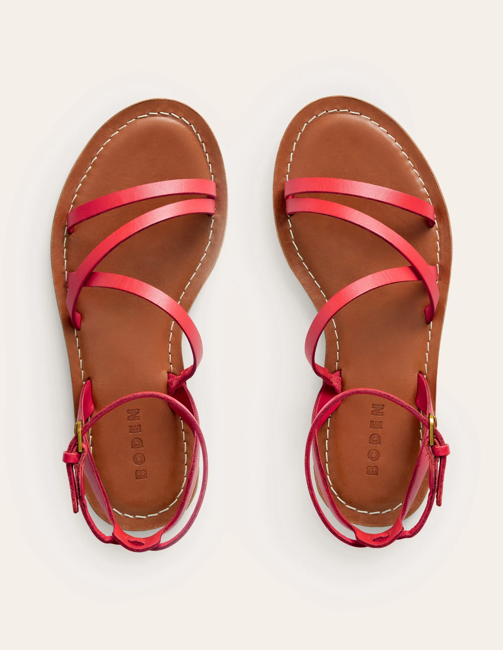 Everyday Flat Sandals-Post Box Red