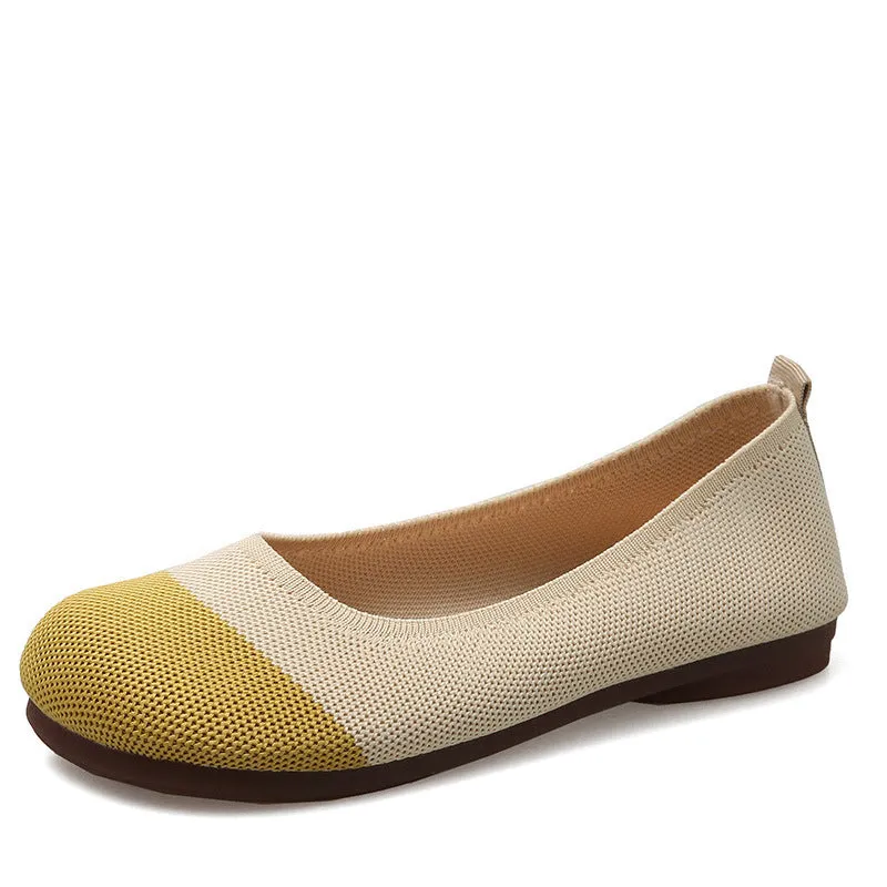 Knitted Flat-bottomed Breathable Shoes