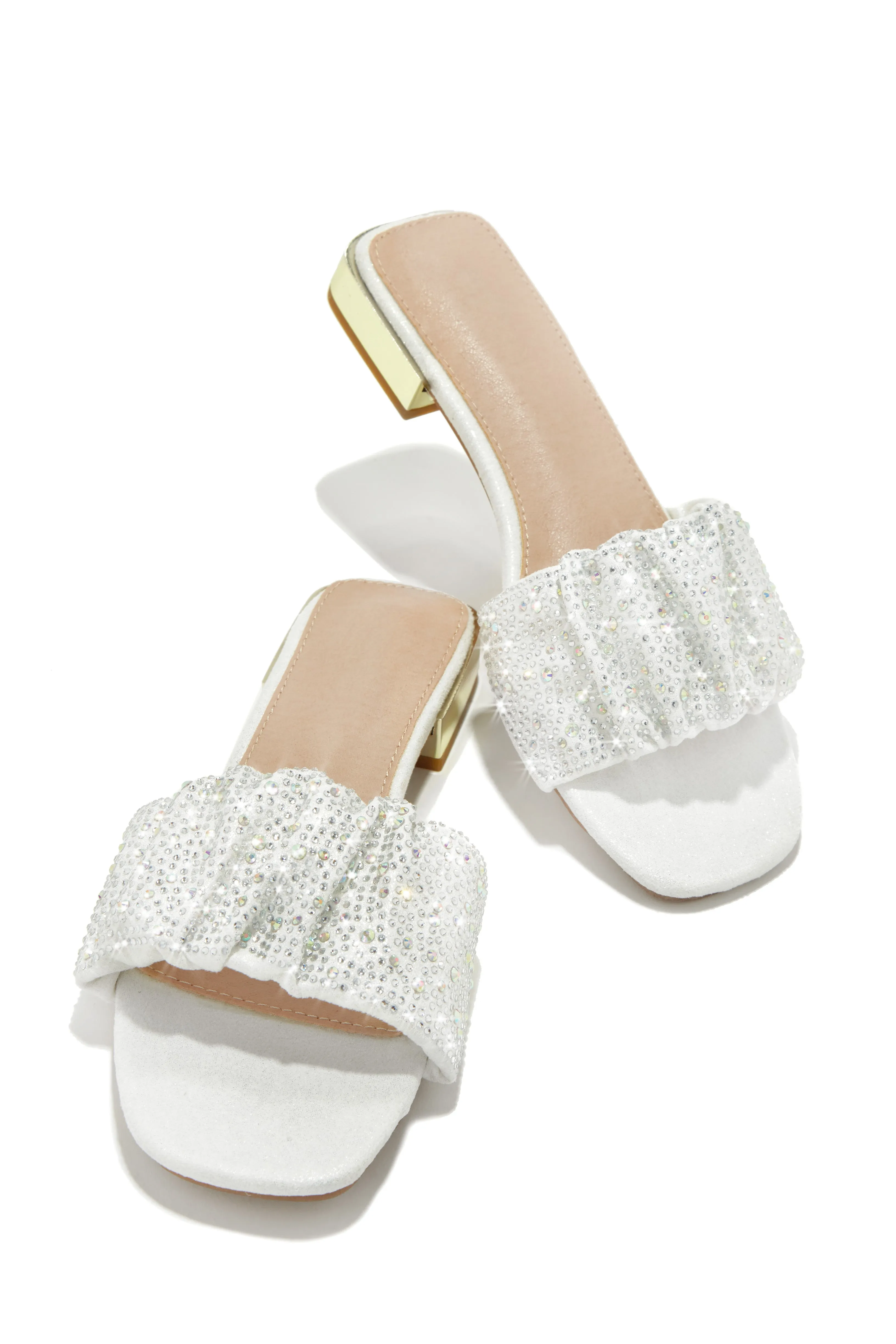 Long Weekend Ready Embellished Slip On Sandals - Lilac