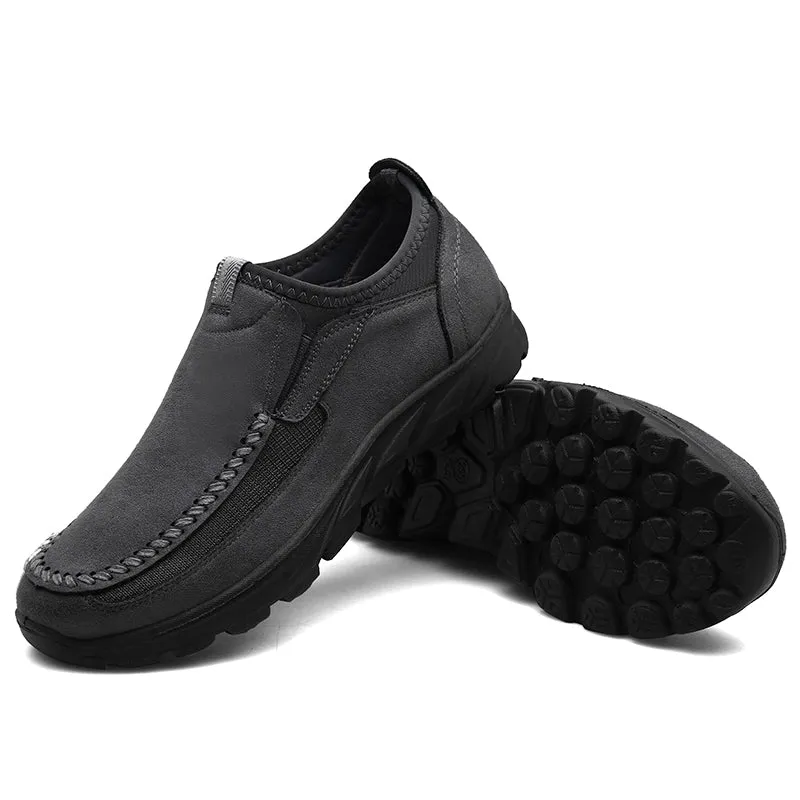 Men's Breathable Leather Moccasins | Plus Size Driving Shoes