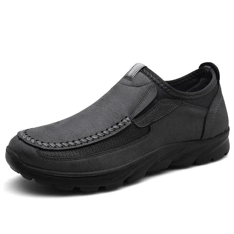 Men's Breathable Leather Moccasins | Plus Size Driving Shoes