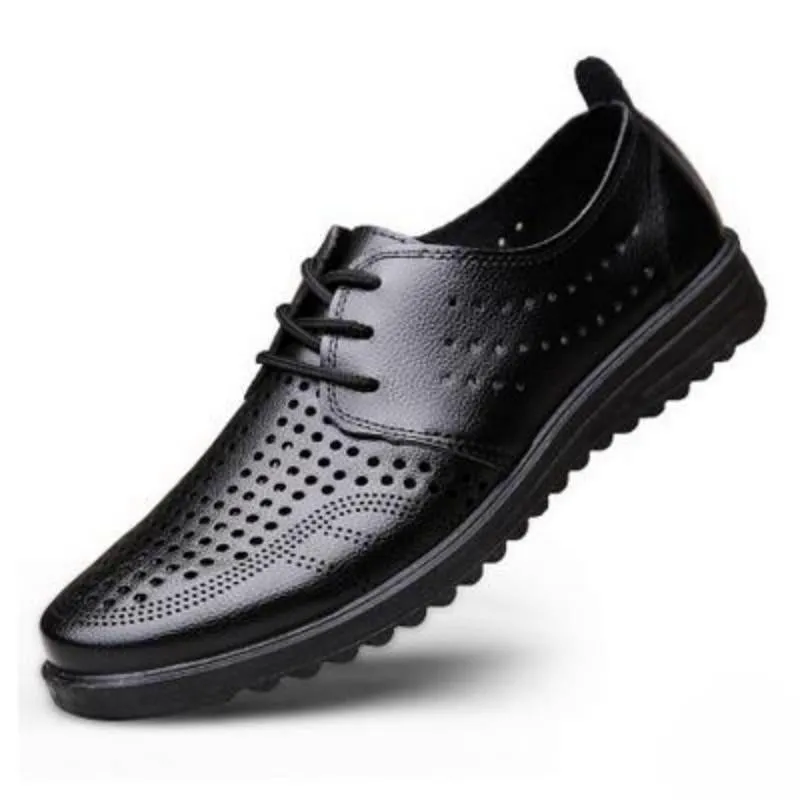 Men's Summer Casual Genuine Leather Breathable Shoes