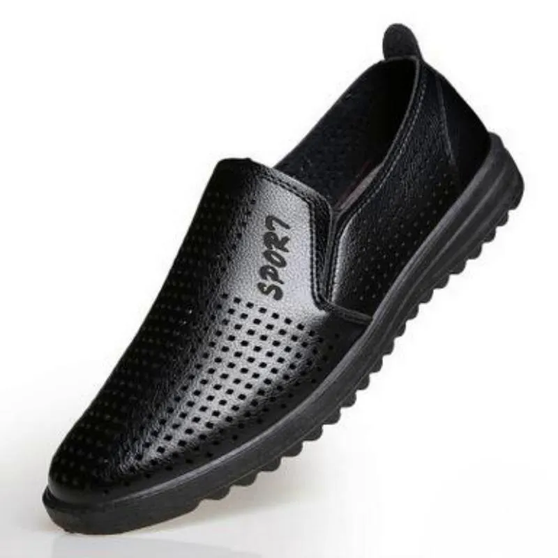 Men's Summer Casual Genuine Leather Breathable Shoes