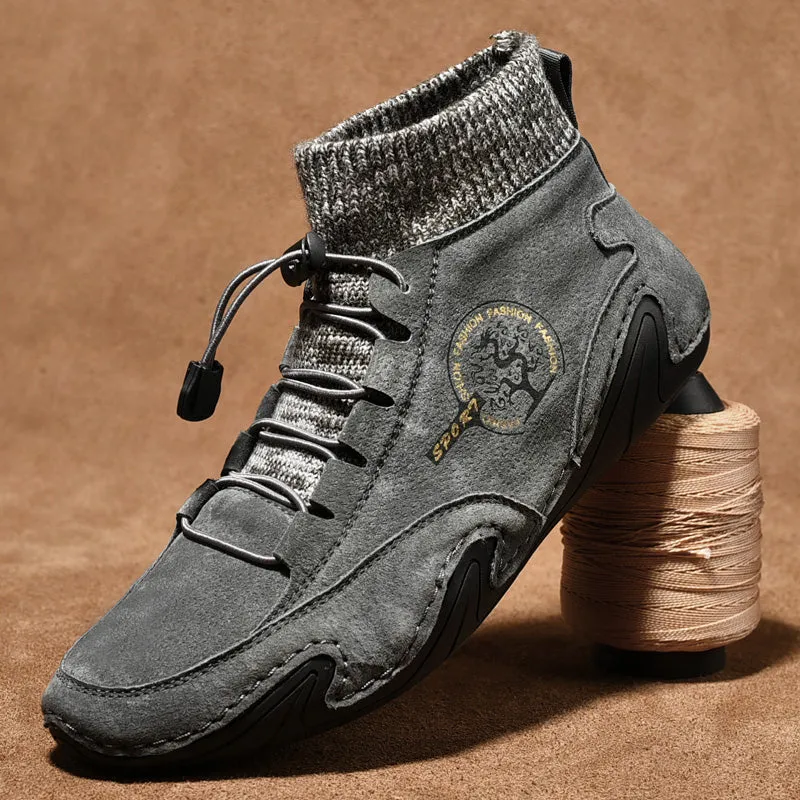 Men's Winter Vintage Suede Leather Ankle Boots