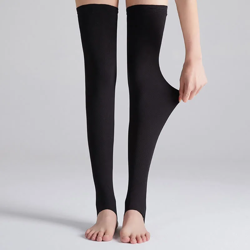 Modal Breathable Thigh High Compression Sleeve Socks