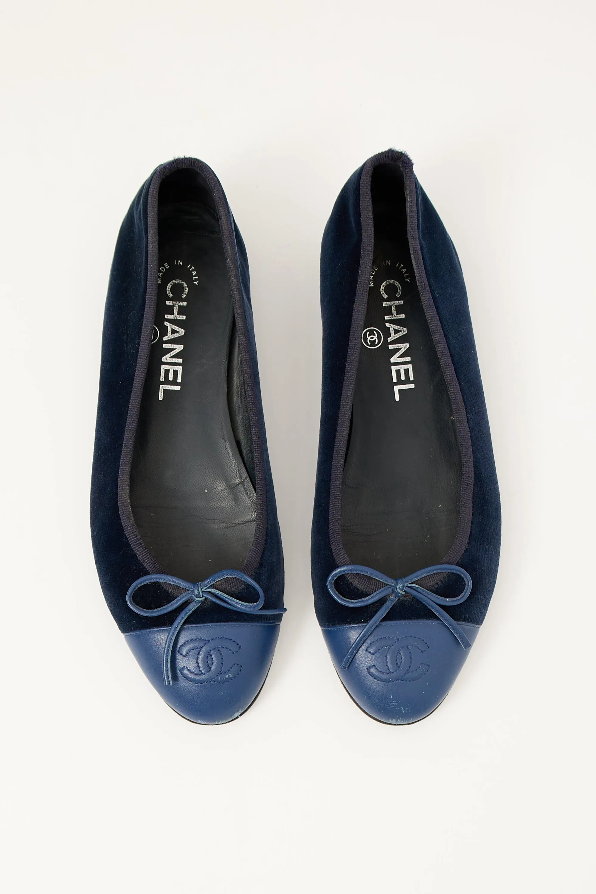 Navy Velvet CC Ballet Flat