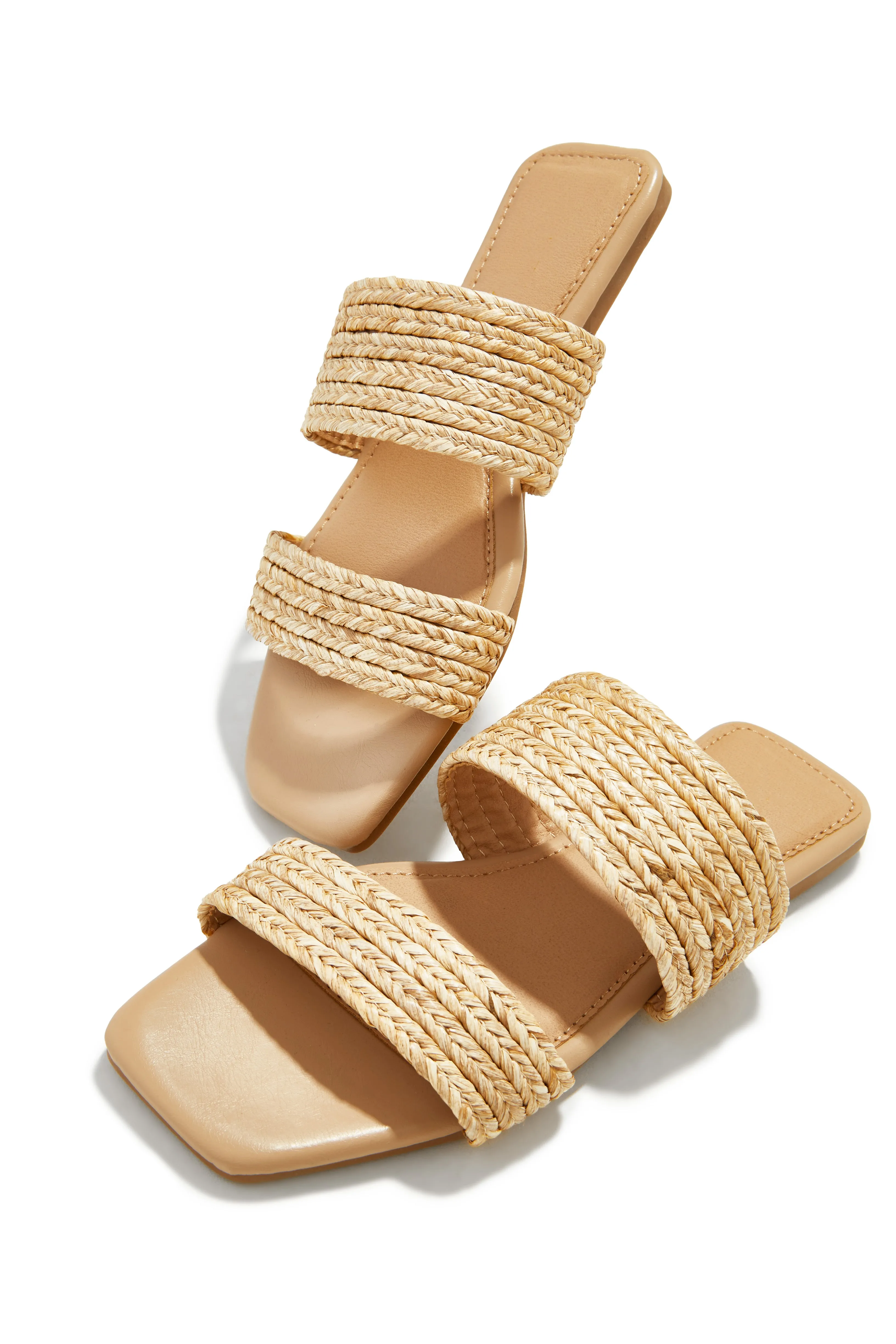 Paradise Found Slip On Sandals - Nude