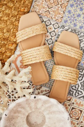 Paradise Found Slip On Sandals - Nude