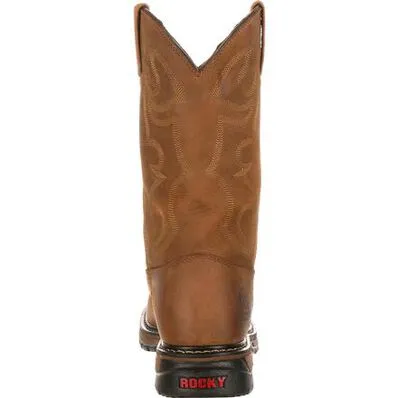 ROCKY ORIGINAL RIDE BRANSON ROPER WATERPROOF WESTERN BOOT- 2733