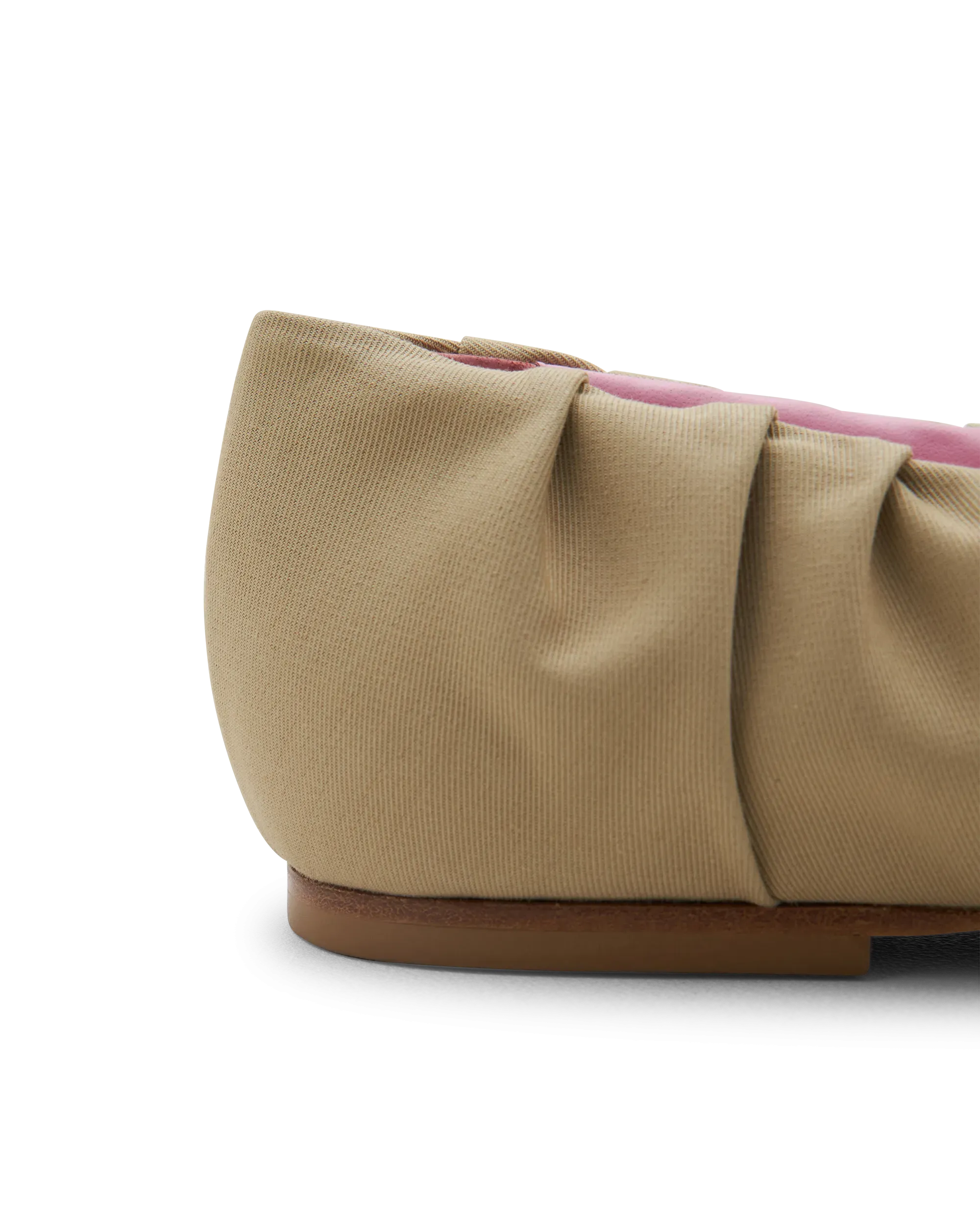 Ruched Canvas Eden Ballerina Flats