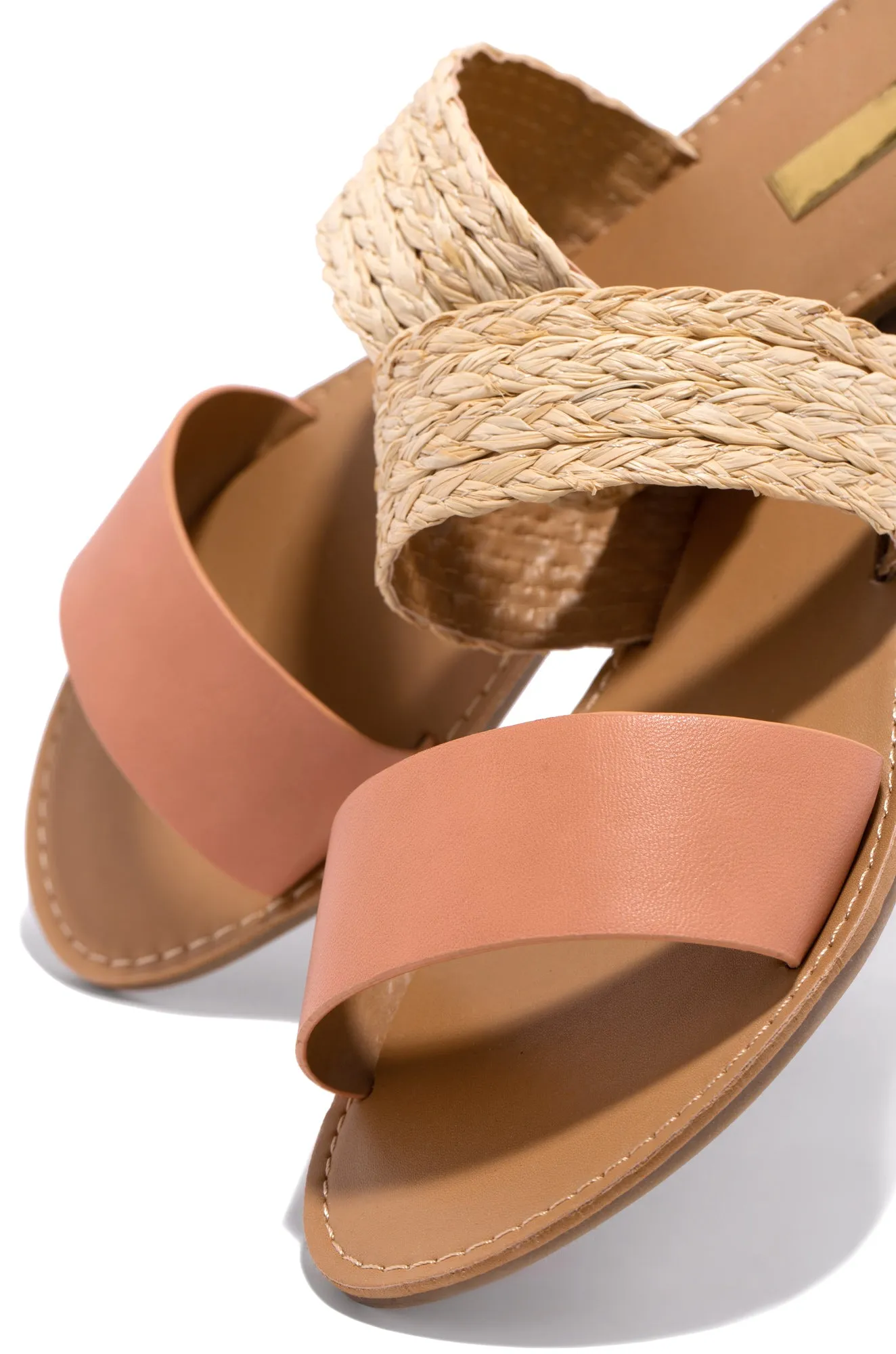 Spring Breaker Flat Slip On Sandals - Coral