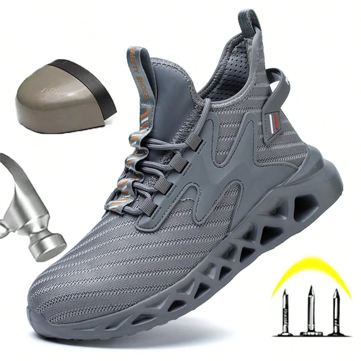 Steel Toe Anti-skid Safety Lightweight Breathable Shoes