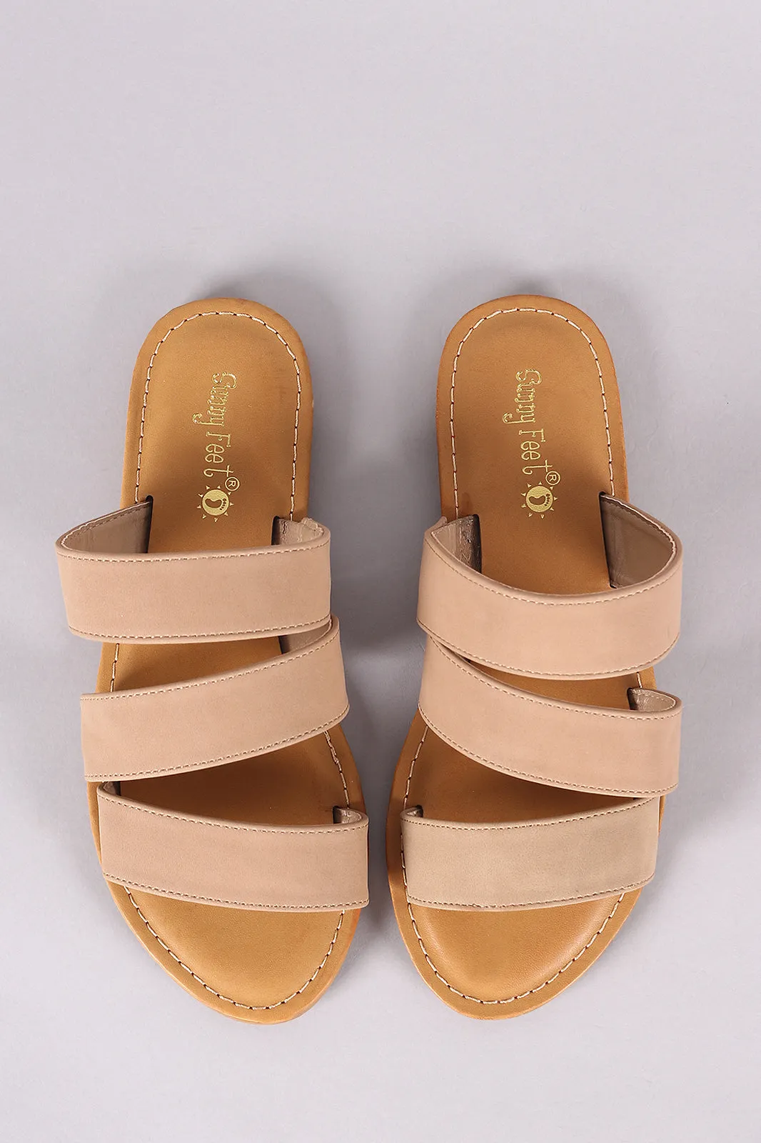 Sunny Feet Nubuck Strappy Slide Sandal