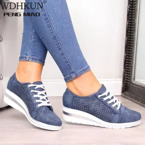 Women Flats Shoes Female Hollow Breathable Mesh