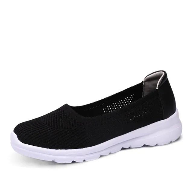 Women's Flat Shoes Casual Loafers  Light Sneakers Breathable Women Slip on Shoe Ladies Vulcanized Footwear Walking Comfort