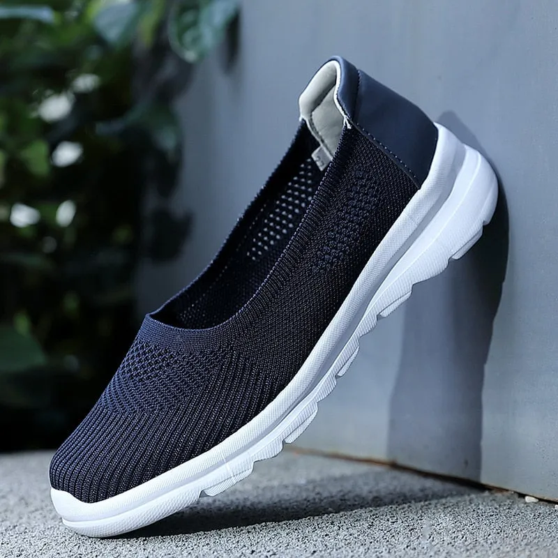 Women's Flat Shoes Casual Loafers  Light Sneakers Breathable Women Slip on Shoe Ladies Vulcanized Footwear Walking Comfort