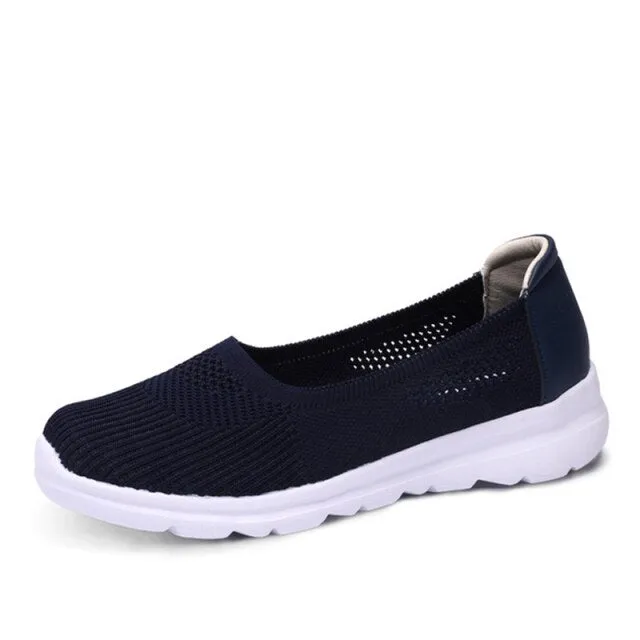 Women's Flat Shoes Casual Loafers  Light Sneakers Breathable Women Slip on Shoe Ladies Vulcanized Footwear Walking Comfort